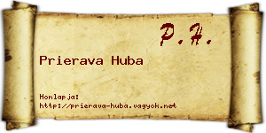 Prierava Huba névjegykártya